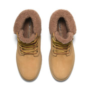 Women's Stone Street Mid Warm Lined Waterproof Boot by Timberland – 5.5, Leather, Wheat Nubuck
