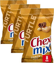 Chex Mix Turtle Snack Mix, Indulgent Snack Bag, 8 oz (Pack of 3)