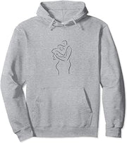 Pinup Art Relationship Goals Abstract Oneline Girl Fineline Pullover Hoodie
