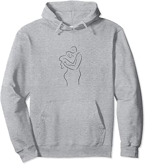 Pinup Art Relationship Goals Abstract Oneline Girl Fineline Pullover Hoodie