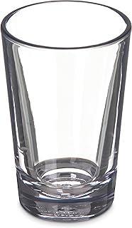 Carlisle FoodService Products Alibi Shot Glass Clear Glass for Restaurant, Kitchen, and Bar, Plastic, 3 Ounces, Clear