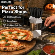 RHBLME Pizza Spatula Set, Stainless Steel with Plastic Handle, 25 Pack