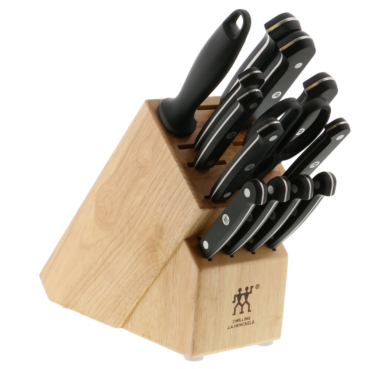 ZWILLING Gourmet 14-pc Knife Block Set by HENCKELS – 14-pc, Stainless Steel, Black, Pack of 14, Model 36131-006