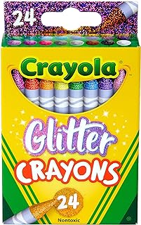 Crayola Glitter Crayons 24ct, Coloring Crayons for Kids, School Supplies