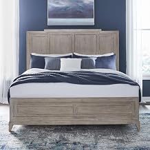 Liberty Furniture New Haven California King Panel Bed Frame Traditional Bedroom - Sanctuary White Oak Wood