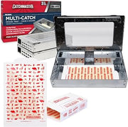 Catchmaster Pro Series Multi-Catch Mouse Trap 3-Pack & Refill 12-Pack Refill Bundle, Humane Mouse Traps Indoor for Home, Rat Trap Outdoor with Replaceable Glue Boards, Pet Safe Pest Control