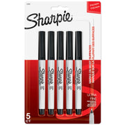 Permanent Markers by Sharpie – 1 Count (Pack of 5), Plastic, Black, Pack of 5, Model 37665PP