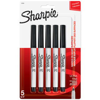 Permanent Markers by Sharpie – 1 Count (Pack of 5), Plastic, Black, Pack of 5, Model 37665PP