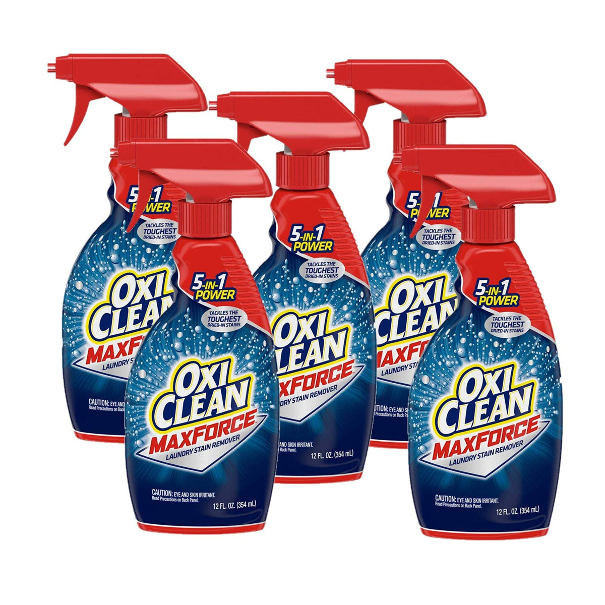 Max Force Spray - 12oz (Pack of 5) by OxiClean – 12 Fl Oz (Pack of 5), Pack of 5