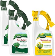 Scotts Liquid Turf Builder Lawn Care Bundle, 32 fl. oz. (3-Pack) | With 2 Turf Builder Lawn Food Bottles and 1 Turf Builder with Plus 2 Weed Control Bottle