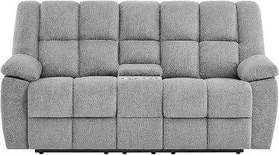 Global Furniture USA U6000 Smoke Console Reclining LOVESEAT