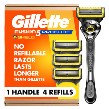 ProGlide Shield Men's Razor by Gillette – 1 Count (Pack of 1), Stainless Steel, black brown