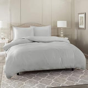 Silver King Duvet Cover Set King Size with Button Closure, 100% Cotton 800 Thread Count Comforter Cover Set (1 Button Closure Duvet Cover & 2 Pillowcases) 94X104 inches - Duvet Set