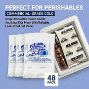 ICE-BRIX Reusable Gel Ice Packs for Shipping by BOX USA – Kraft, Pack of 48, Model IB6BPD