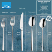 Amefa Metropole / 3.35" H x 9.84" L x 4.5" W / Formal Dinner Knives