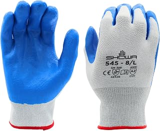 SHOWA 545 Nitrile Palm Coated A2 Cut Resistant Safety Glove with HPPE Liner, 13-Gauge, Large (12 Pair)