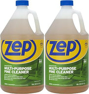 Zep Concentrated Multi-Purpose Pine Cleaner, 128 oz (Pack of 2), Pine Cleaner Concentrate, Removes Grease & Grime, Cleans and Deodorizes with a Fresh Pine Scent