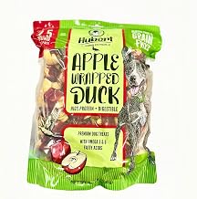 Hubert Duck Wrapped Apple Bites for Dogs, Low Fat Training Treat, 2.5 lb