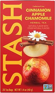 Stash Cinnamon Apple Chamomile Herbal Tea, 120 Bags (6 Boxes of 20), Caffeine Free