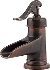 Pfister Ashfield Single Handle Bathroom Sink Faucet 1 Hole or 3 Hole Installation Rustic Bronze Finish with Pforever Seal Advanced Ceramic Disc Valve Technology LF042YP0U