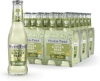 Fever-Tree Ginger Beer – Premium Mixer for Cocktails and Mocktails, 6.8 fl oz Bottles, Pack of 24 – Naturally Sourced, Non-GMO