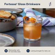 Basics Arcade Everyday 12 Pack Set Glassware Great for: Mixed Drinks/Cocktails by Fortessa – 13 Ounces, 12 ounces, Glass, Double Old Fashioned/Rocks, Pack of 12