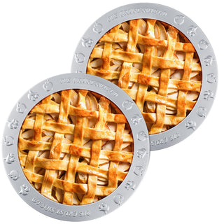Dunkive Pie Crust Shield, Aluminum, Fits 9.5 to 10.5 Inch Plates, Silver