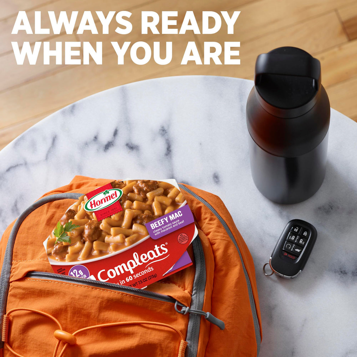 HORMEL COMPLEATS Beefy Mac / 7.5 Ounce (Pack of 7) / Microwave Meals Pasta & Noodle Dishes