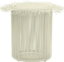 Tov Furniture Rafa Cream Outdoor Side Table