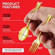 Stock Your Home Gold / 4 Inch / Modern Spoons