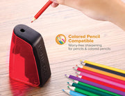 Office Battery Pencil Sharpener by Bostitch – Plastic, Orange, Model BPS2-Orange