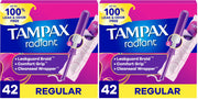 Radiant Tampons 42 R 2.7X 3/4/ 42ct by Tampax – Pack of 2, Rubber, Model SS-LA-483
