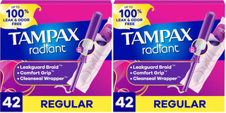 Radiant Tampons 42 R 2.7X 3/4/ 42ct by Tampax – Pack of 2, Rubber, Model SS-LA-483