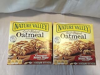 Nature Valley Soft-Baked Oatmeal Squares, Cinnamon Brown Sugar, 7.44oz Box (...
