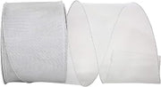 Reliant Ribbon Mesh Display Value Wired Edge Ribbon, 4 Inch X 30 Yards, Silver