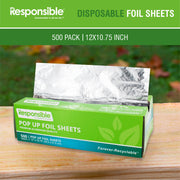 Responsible Products 500 / 12" x 10.75" / Silver Aluminum Foil