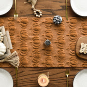 Artoid Mode Faux Fur Pumpkin Table Runner, 13 x 72 Inch, Caramel