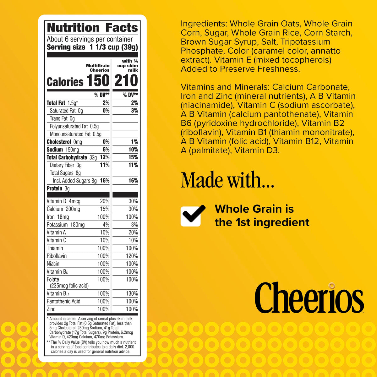Cheerios Multi Grain / 9 Ounce (Pack of 1) / 1 Cold Cereal