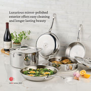 ProBond Luxe 3.5-Quart Sauté Pan with Lid by Hestan – Medium, 3.5 quarts, Stainless Steel, Silver, Model 31774