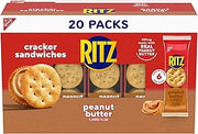 Ritz Peanut Butter Sandwich Crackers, 4g Protein, 20 Snack Packs