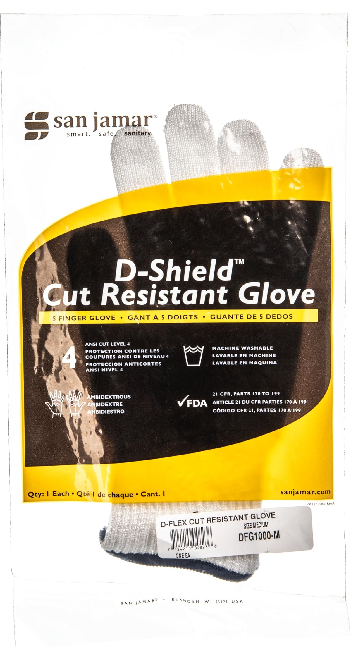 San Jamar Medium / Tan / Basic Safety Work Gloves