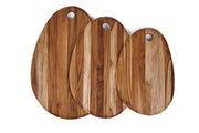 Edge Grain Oval Cutting and Serving Board | 18" x 12" x .55" by Teakhaus – Teak Wood, Model 0810996012174