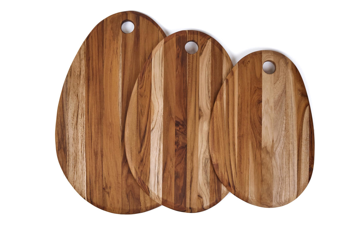 Edge Grain Oval Cutting and Serving Board | 18" x 12" x .55" by Teakhaus – Teak Wood, Model 0810996012174