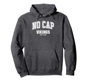 Curtis Vikings NO CAP Keepin' It Real Pullover Hoodie by Curtis Vikings Official High School Gear – Polyester, Blue, Model WF6PBMKJ19K