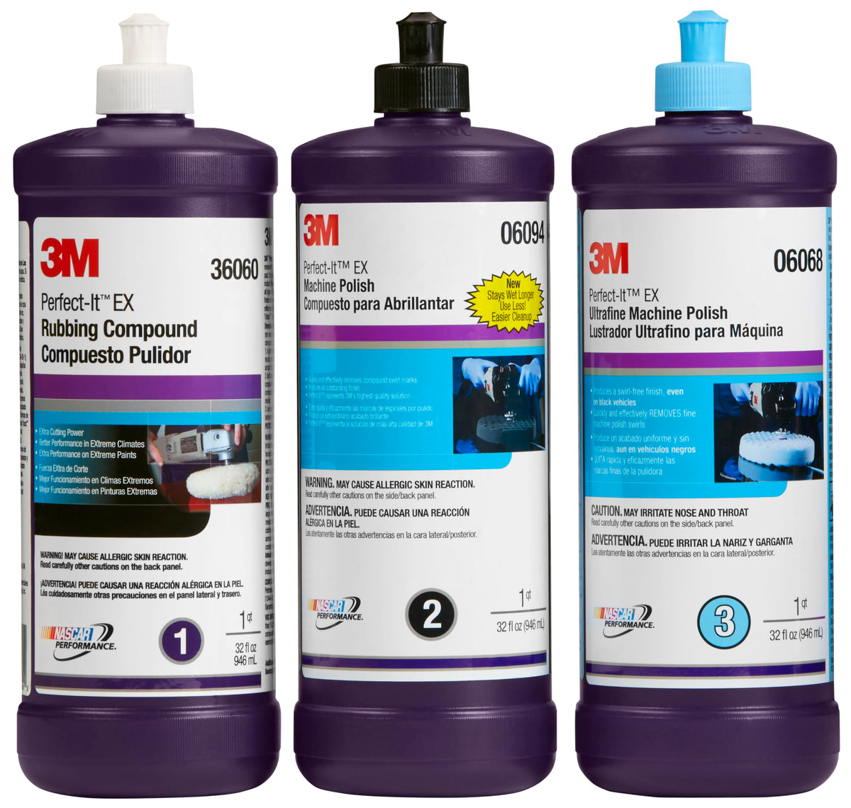 Perfect-It Ultrafine Machine Polish by 3M – 1 Quart, Mixed, Blue, Model 06068