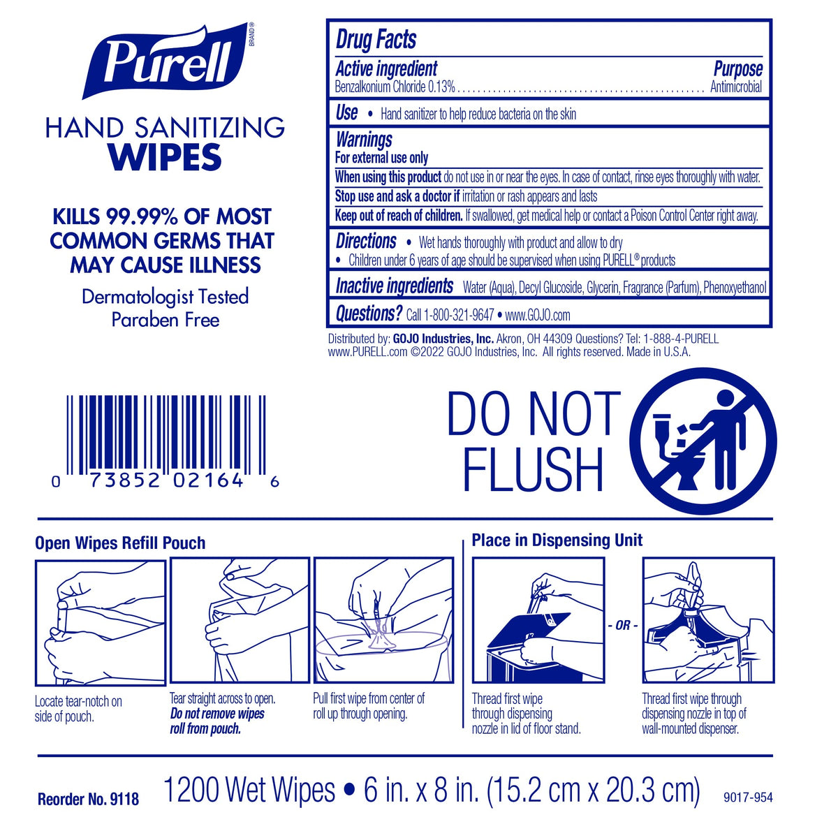 Purell 1200 Count (Pack of 2) / White / wipe Hand Sanitizers