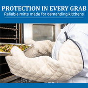 Terry Oven Mitts by San Jamar – 24 Inches, Terry Cloth, Tan, Model 824TM