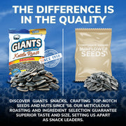 GIANTS Kettle Roast Sweet & Salty Sunflower Seeds - Sunflower Seeds Bulk by GIANTS SUNFLOWER SEEDS – 5 Ounce (Pack of 12), Pack of 12, Model 24555