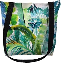 Betsy Drake TY1116M 16 x 16 in. Jungle Greens Tote Bag - Medium