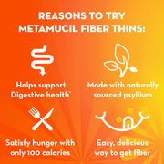 Fiber Thins by Metamucil – 9.3 Ounce (Pack of 8), Brown, Pack of 8